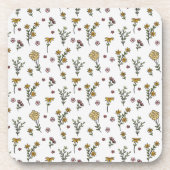 Blume-Muster Frühjahr floralen harten Kunststoff Getränkeuntersetzer (Vorderseite)