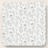 Blume-Muster Frühjahr floralen harten Kunststoff Getränkeuntersetzer (Vorderseite)