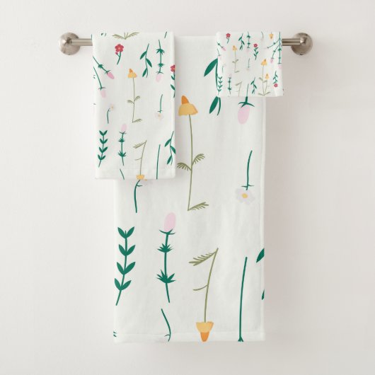 Blume Muster Frühjahrsmuster Badhandtuch Set (Insitu)