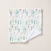 Blume Muster Frühjahrsmuster Badhandtuch Set (Waschlappen)