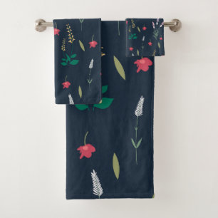 Blume Muster Frühjahrsmuster Badhandtuch Set