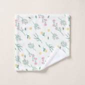 Blume Muster Frühjahrsmuster Badhandtuch Set (Waschlappen)