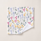 Blume Muster Frühjahrsmuster Badhandtuch Set (Waschlappen)