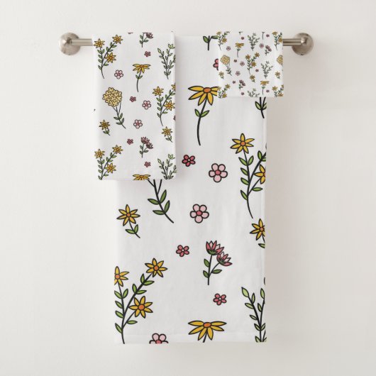 Blume Muster Frühjahrsmuster Badhandtuch Set (Insitu)