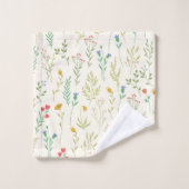Blume Muster Frühjahrsmuster Badhandtuch Set (Waschlappen)
