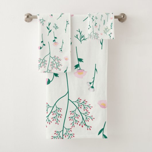 Blume Muster Frühjahrsmuster Badhandtuch Set (Insitu)