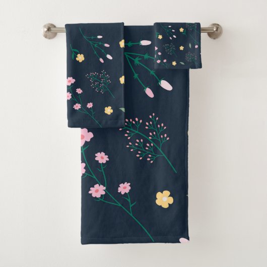 Blume Muster Frühjahrsmuster Badhandtuch Set (Insitu)