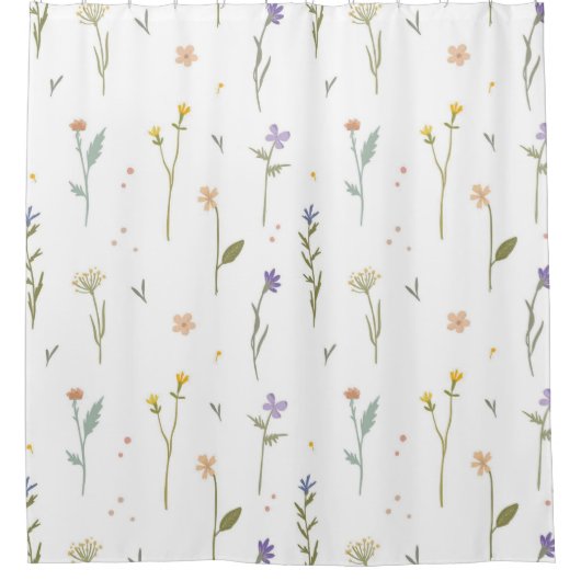 Blume Muster Frühjahrsmuster Duschvorhang (Vorderseite)