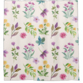 Blume Muster Frühjahrsmuster Duschvorhang (Vorderseite)