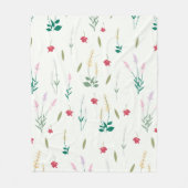Blume Muster Frühjahrsmuster Fleecedecke (Vorderseite)