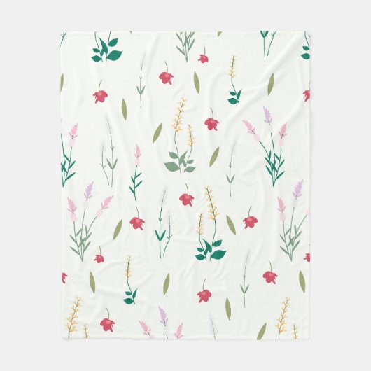 Blume Muster Frühjahrsmuster Fleecedecke (Vorderseite)