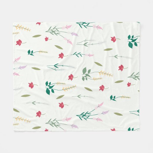 Blume Muster Frühjahrsmuster Fleecedecke (Vorderseite (Horizontal))