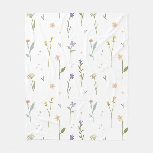 Blume Muster Frühjahrsmuster Fleecedecke (Vorderseite)