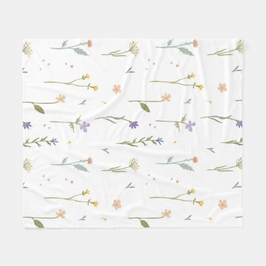 Blume Muster Frühjahrsmuster Fleecedecke (Vorderseite (Horizontal))
