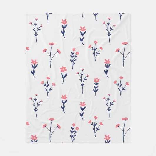 Blume Muster Frühjahrsmuster Fleecedecke (Vorderseite)
