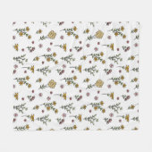 Blume Muster Frühjahrsmuster Fleecedecke (Vorderseite (Horizontal))