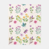 Blume Muster Frühjahrsmuster Fleecedecke (Vorderseite)