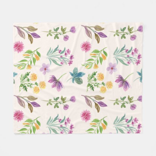 Blume Muster Frühjahrsmuster Fleecedecke (Vorderseite (Horizontal))