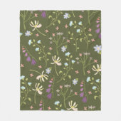 Blume Muster Frühjahrsmuster Fleecedecke (Vorderseite)
