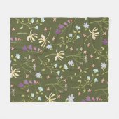 Blume Muster Frühjahrsmuster Fleecedecke (Vorderseite (Horizontal))