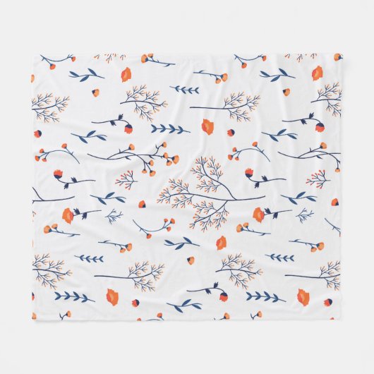 Blume Muster Frühjahrsmuster Fleecedecke (Vorderseite (Horizontal))