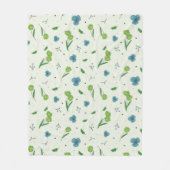 Blume Muster Frühjahrsmuster Fleecedecke (Vorderseite)
