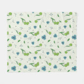 Blume Muster Frühjahrsmuster Fleecedecke (Vorderseite (Horizontal))