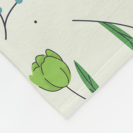 Blume Muster Frühjahrsmuster Fleecedecke (Ecke)