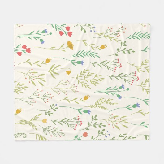 Blume Muster Frühjahrsmuster Fleecedecke (Vorderseite (Horizontal))