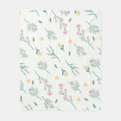 Blume Muster Frühjahrsmuster Fleecedecke (Vorderseite)