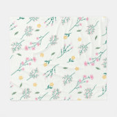 Blume Muster Frühjahrsmuster Fleecedecke (Vorderseite (Horizontal))
