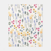 Blume Muster Frühjahrsmuster Fleecedecke (Vorderseite)