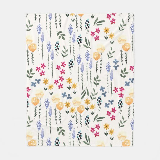 Blume Muster Frühjahrsmuster Fleecedecke (Vorderseite)