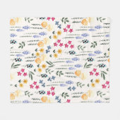 Blume Muster Frühjahrsmuster Fleecedecke (Vorderseite (Horizontal))