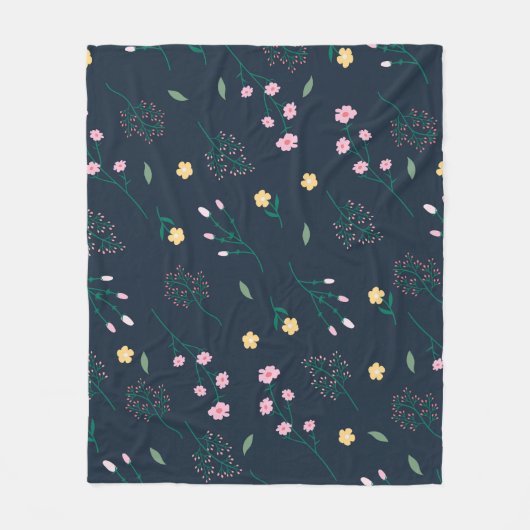 Blume Muster Frühjahrsmuster Fleecedecke (Vorderseite)