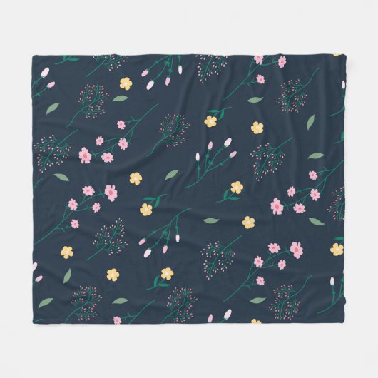 Blume Muster Frühjahrsmuster Fleecedecke (Vorderseite (Horizontal))