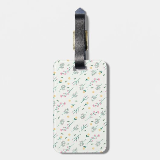 Blume Muster Frühjahrsmuster Gepäckanhänger (Rückseite vertikal)