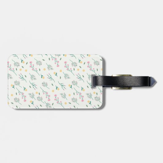 Blume Muster Frühjahrsmuster Gepäckanhänger (Rückseite horizontal)
