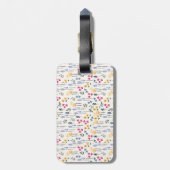 Blume Muster Frühjahrsmuster Gepäckanhänger (Rückseite vertikal)