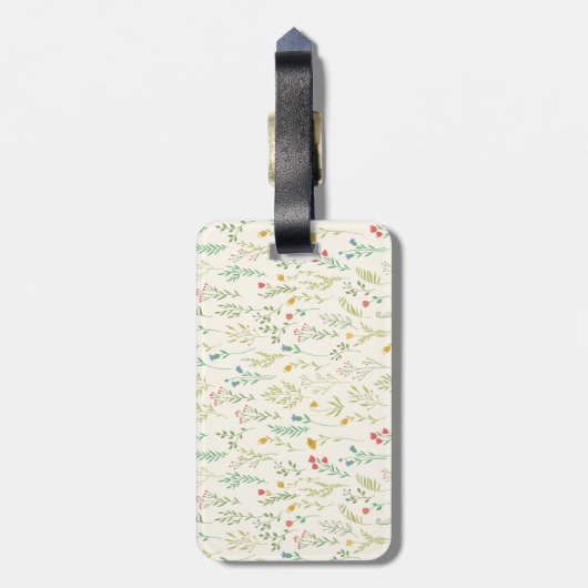 Blume Muster Frühjahrsmuster Gepäckanhänger (Rückseite vertikal)
