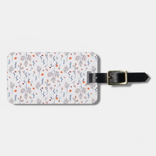 Blume Muster Frühjahrsmuster Gepäckanhänger (Vorderseite horizontal)