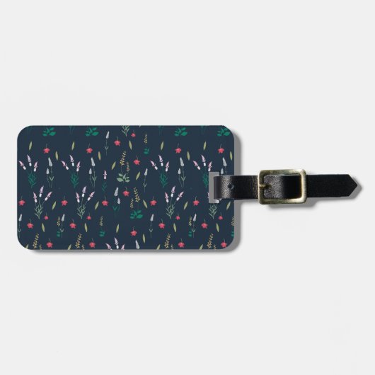 Blume Muster Frühjahrsmuster Gepäckanhänger (Vorderseite horizontal)