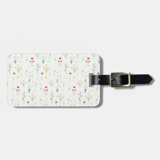 Blume Muster Frühjahrsmuster Gepäckanhänger (Vorderseite horizontal)