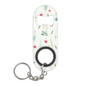 Blume Muster Frühjahrsmuster Mini Flaschenöffner (Vorderseite)