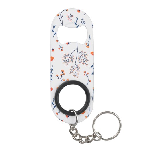Blume Muster Frühjahrsmuster Mini Flaschenöffner (Rückseite)