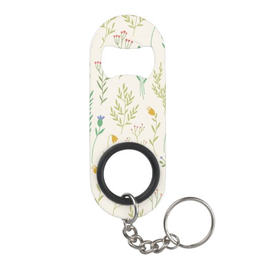 Blume Muster Frühjahrsmuster Mini Flaschenöffner (Rückseite)