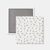 Blume Muster Frühjahrsplatz Magnet (Vorderseite/Rückseite)