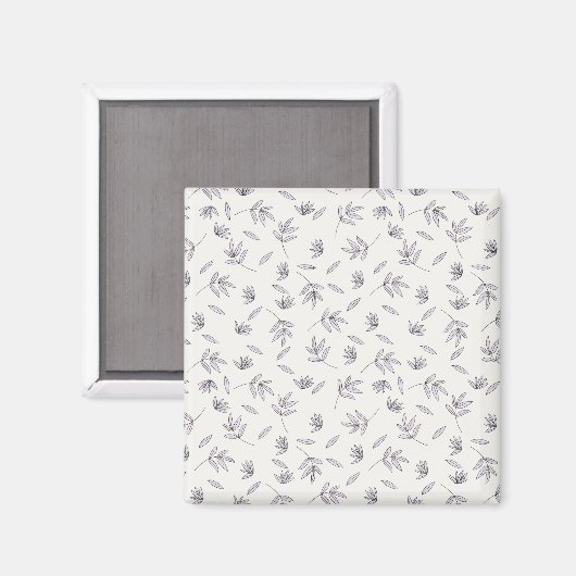 Blume Muster Frühjahrsplatz Magnet (Vorderseite/Rückseite)