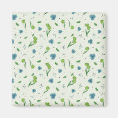 Blume Muster Frühjahrsplatz Magnet (Vorne)