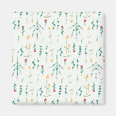 Blume Muster Frühjahrsplatz Magnet (Vorne)